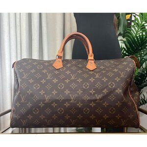 Louis Vuitton Authentic Monogram Canvas Speedy 40 Tote